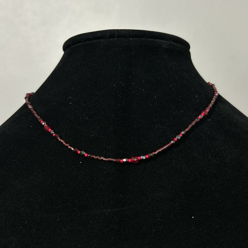 Holly Yashi Vintage Red Beaded Necklace